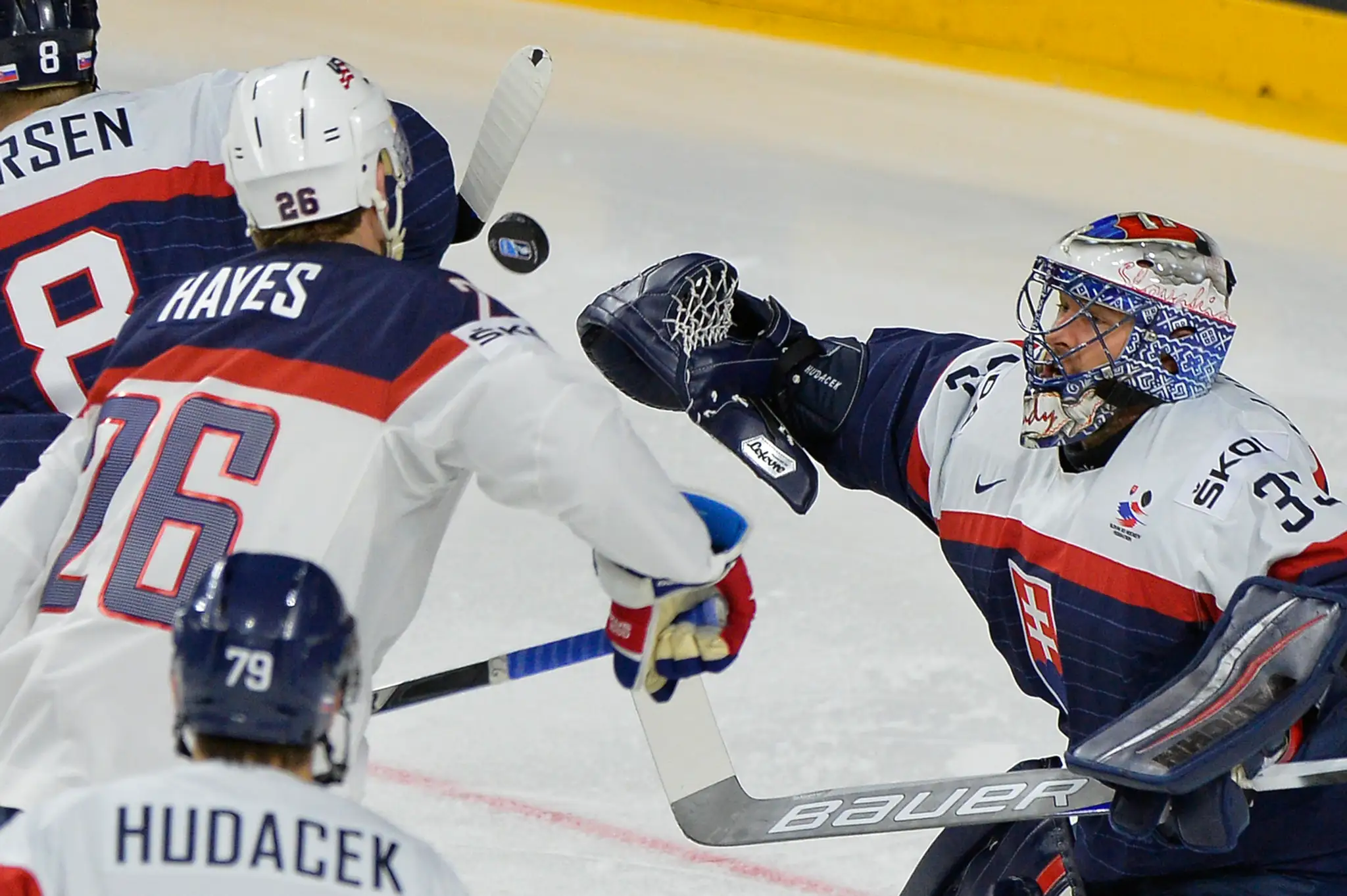 Na snímke zľava Michal Sersen (Slovensko), Kevin Hayes (USA), Libor Hudáček a Július Hudáček (obaja Slovensko)..jpg