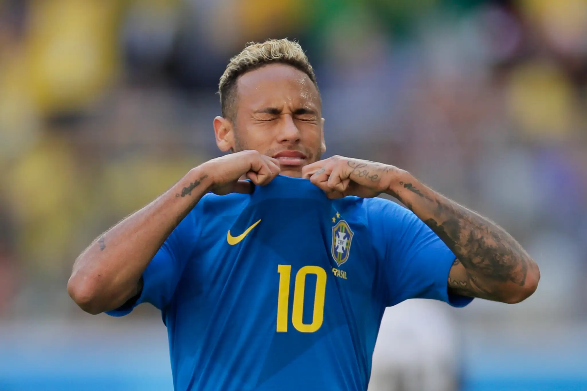 Brazílčan Neymar proti Kostarike na MS 2018.