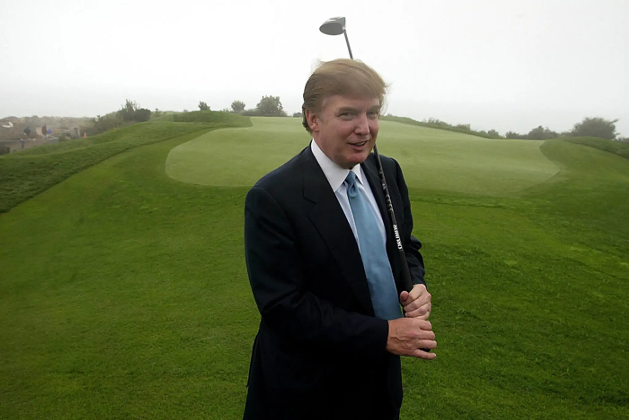 Donald Trump na vo svojom golfovom klubu v kalifornskom meste Rancho Palos Verdes. (9. novembra 2002)
