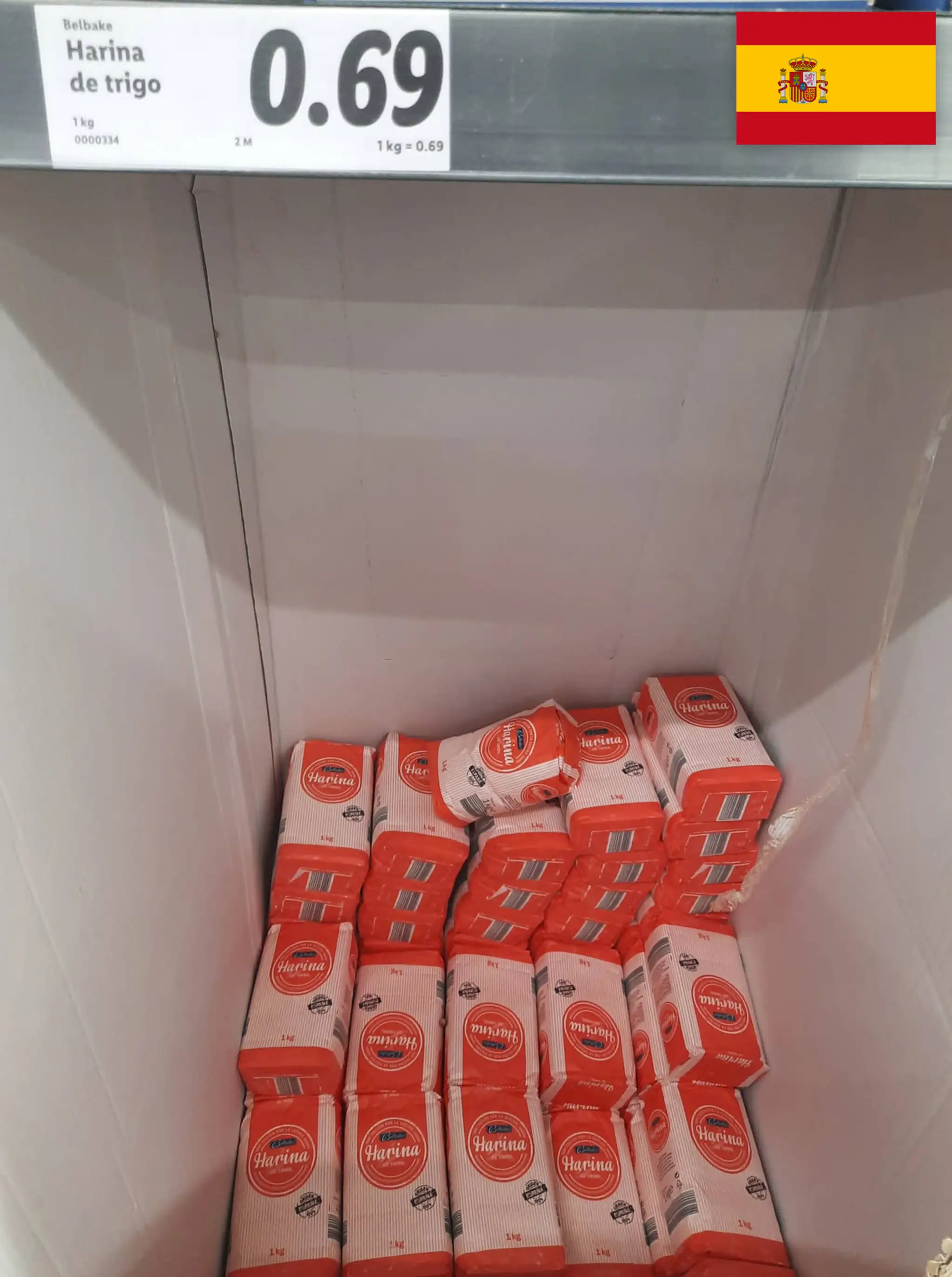 Cena hladkej múky v Španielsku