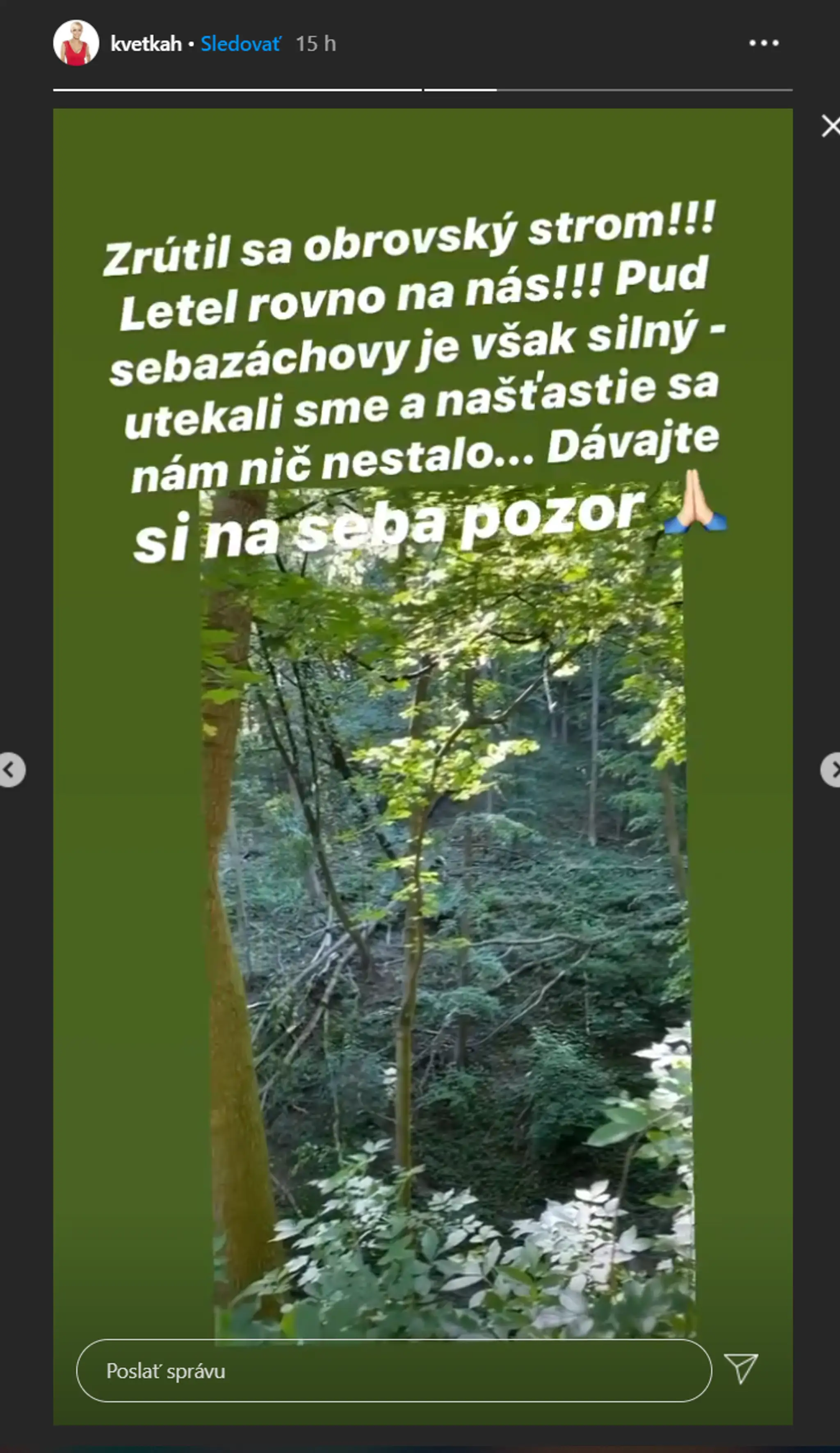 Kvetka unikla smrti o vlások