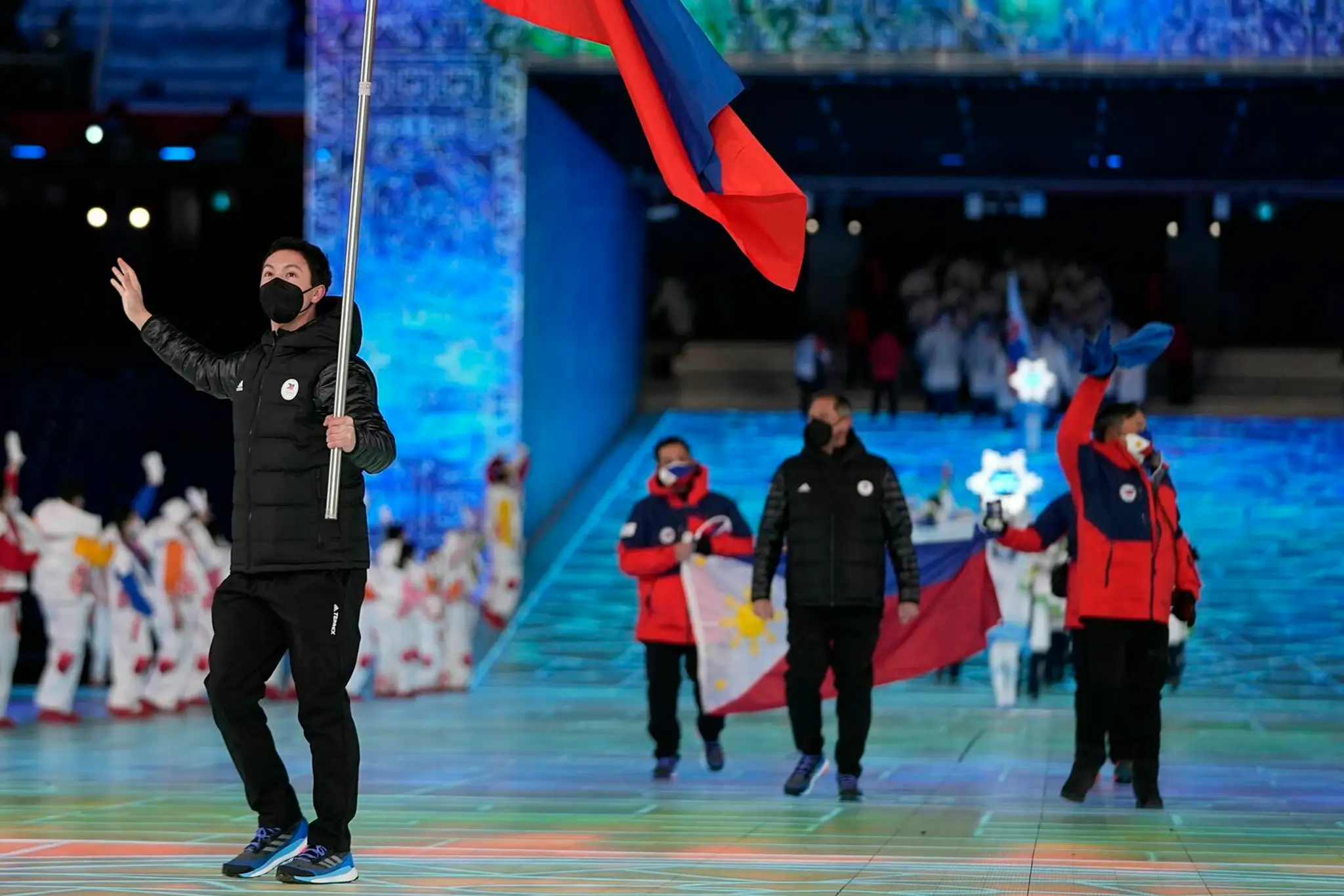 Filipínska výprava na otváracom ceremoniáli ZOH 2022.
