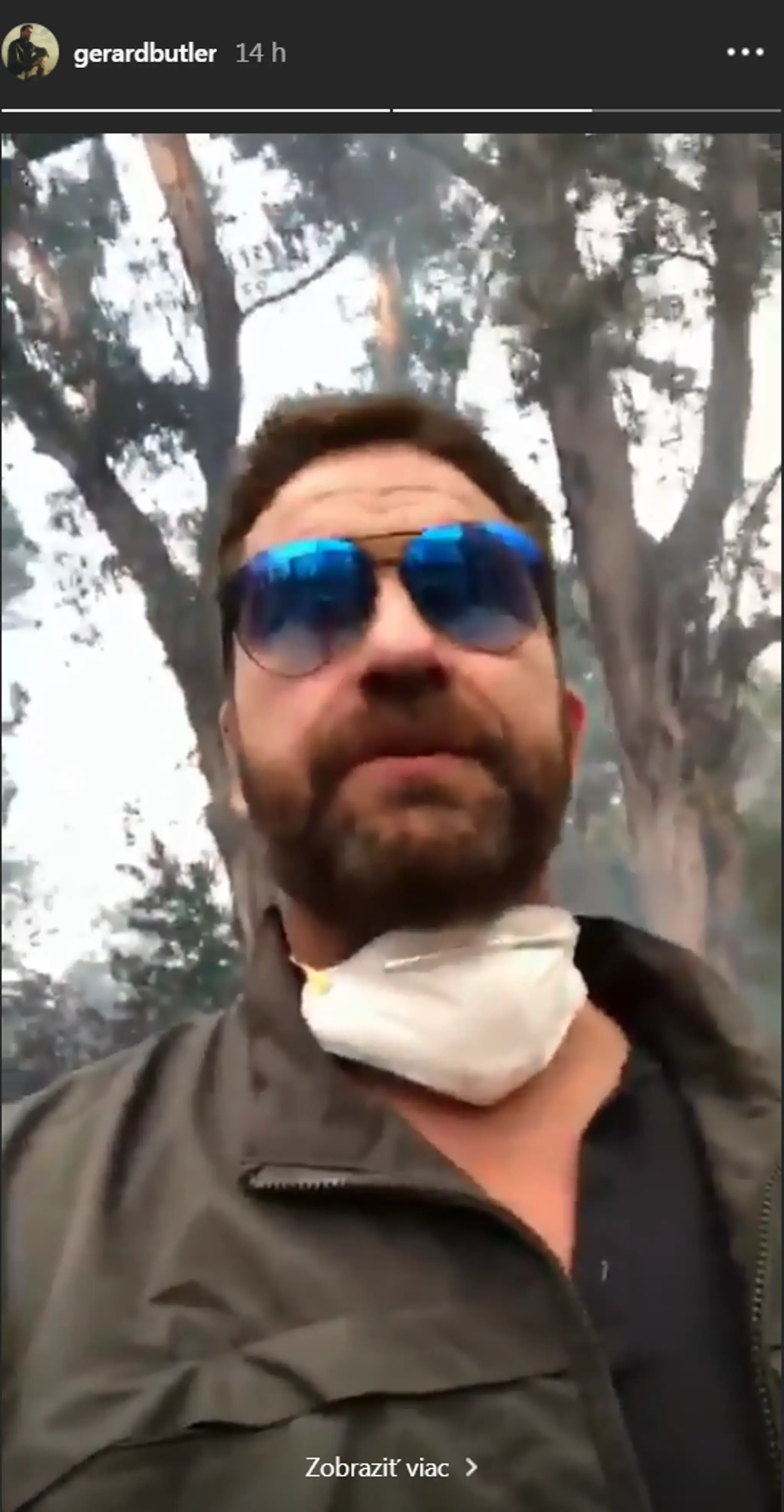 Gerard Butler po požiari v Kalifornii