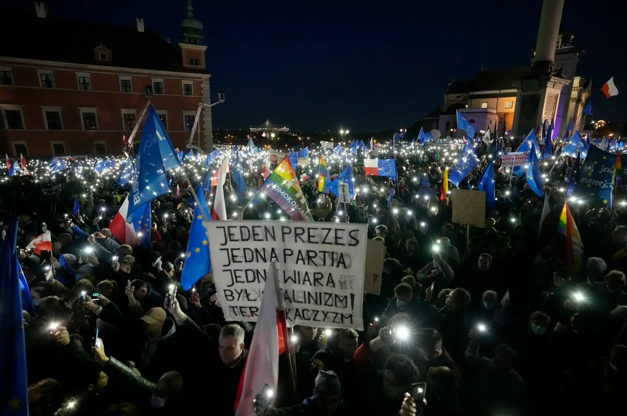 Demonštrácia na podporu členstva Poľska v EÚ