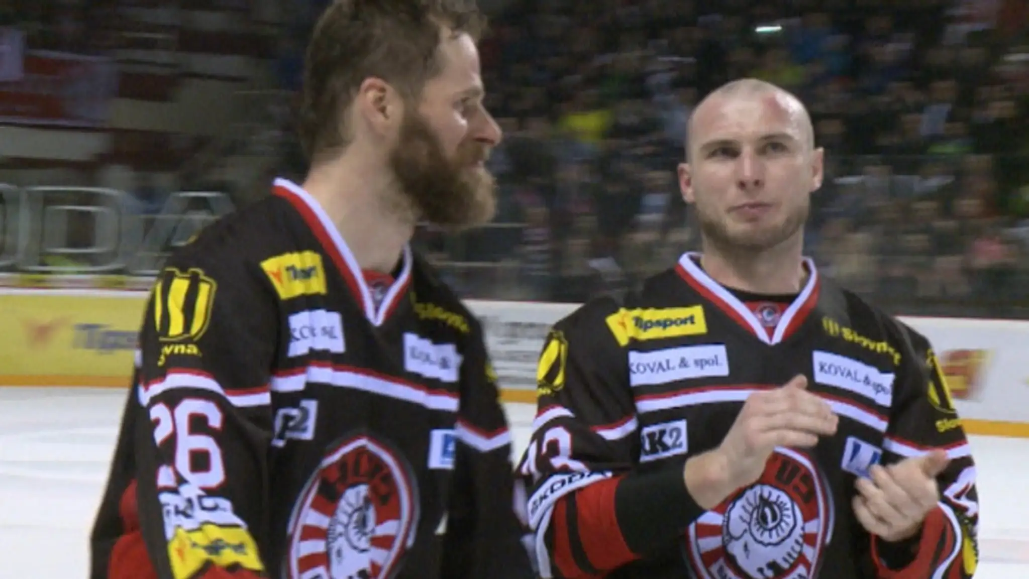 Michal Handzuš a Tomáš Surový - hráči HC ´05 Banská Bystrica.