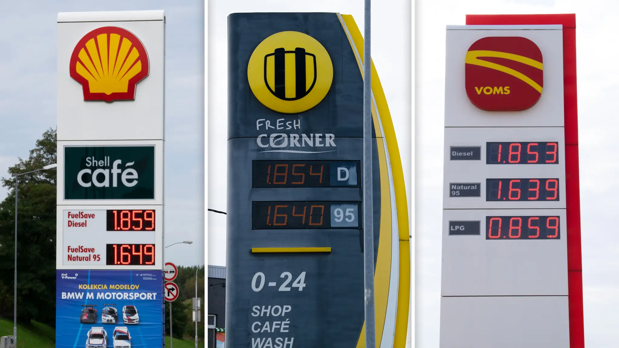 Aktuálne ceny na slovenských pumpách