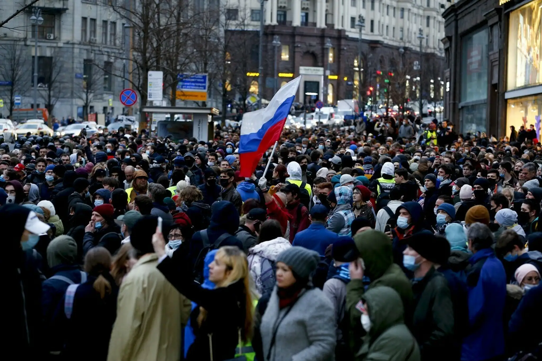 Protest v Rusku za Navaľného