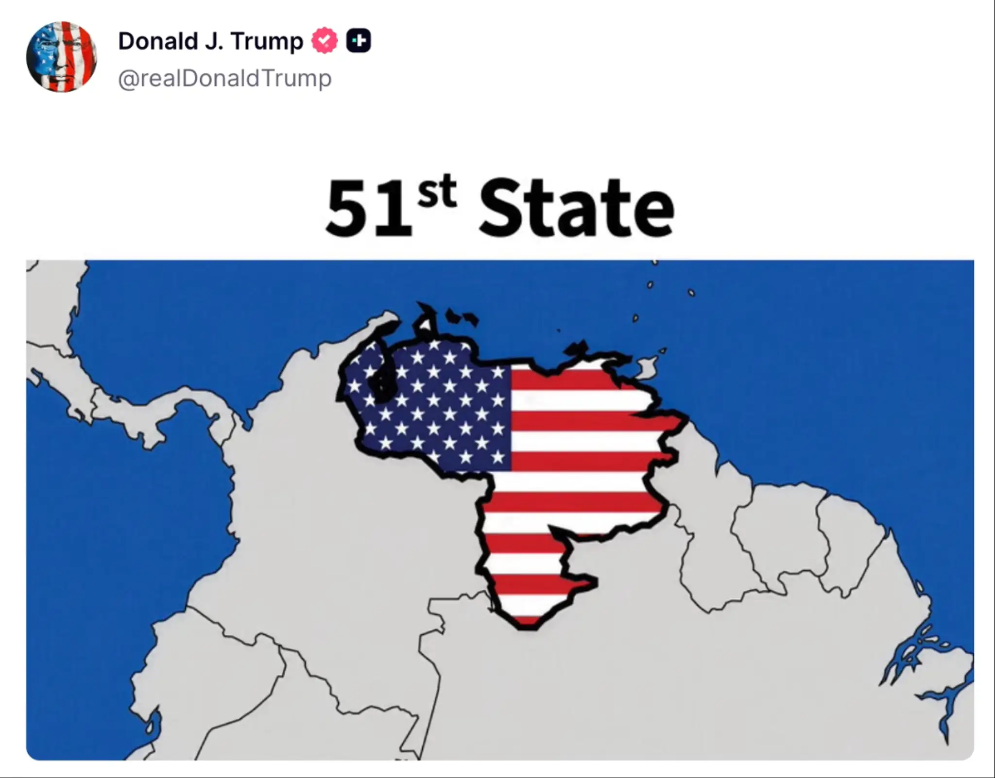Príspevok Donalda Trumpa.