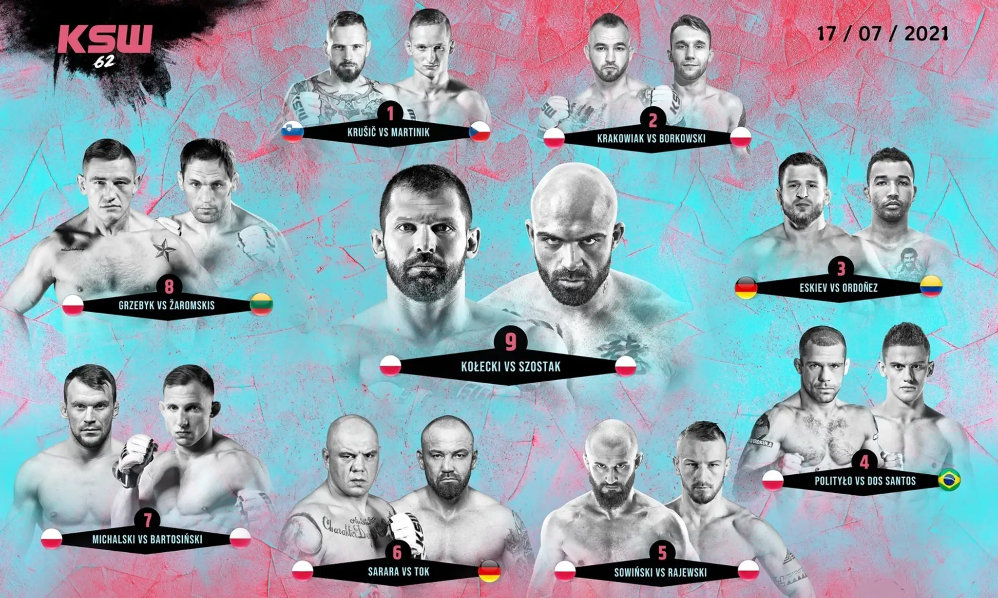 KSW 62 Fight card