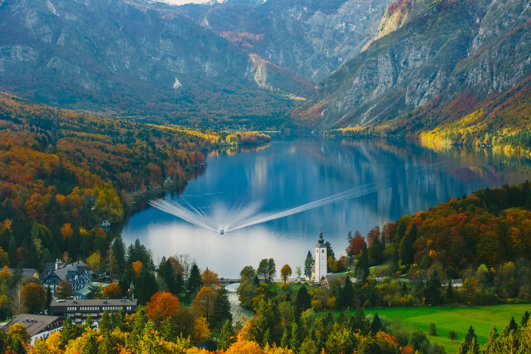 Národný park Triglav, Slovinsko.