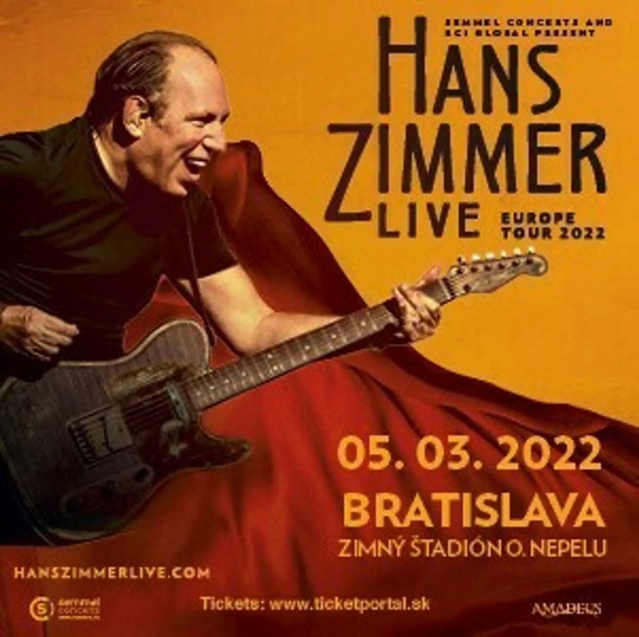 Plagát na koncert Hansa Zimmera.