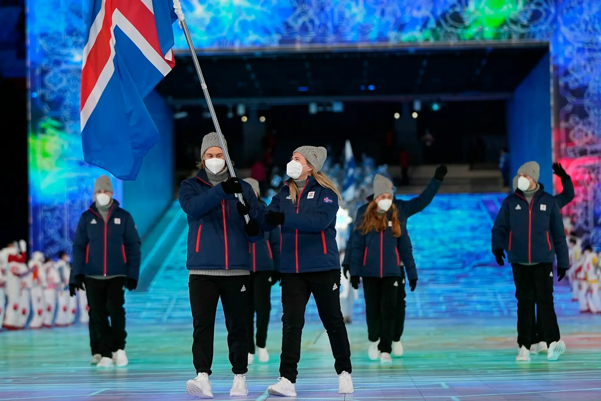 Islanďania na otváracom ceremoniáli ZOH 2022.