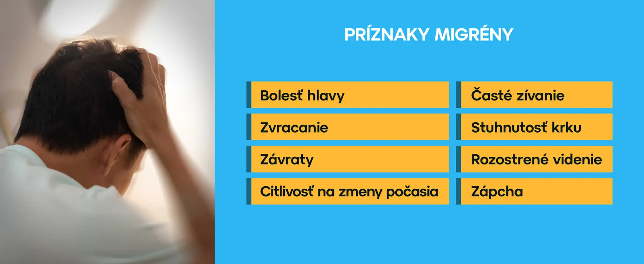 Príznaky migrény