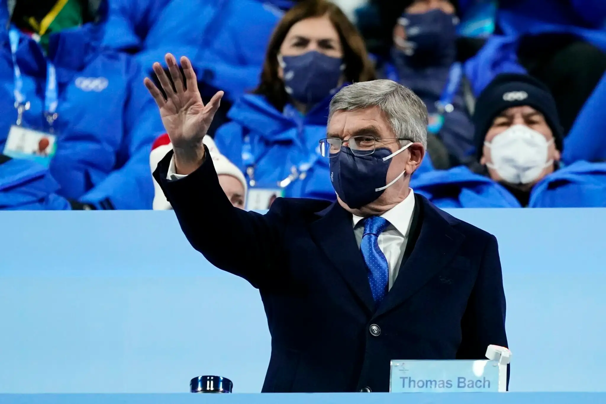 Prezident MOV Thomas Bach počas otváracieho ceremoniálu ZOH 2022.