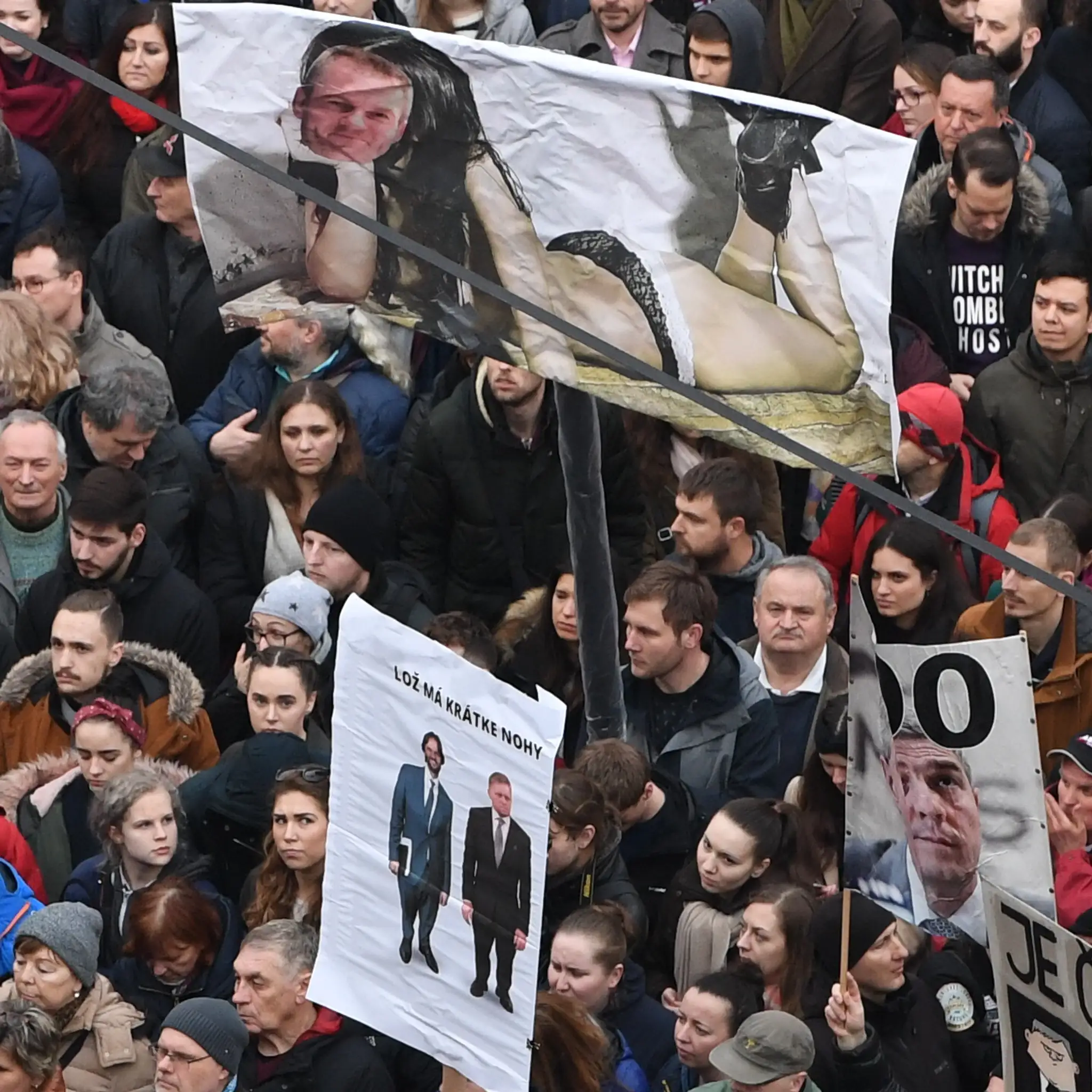 Na bratislavskom proteste Za slušné Slovensko.