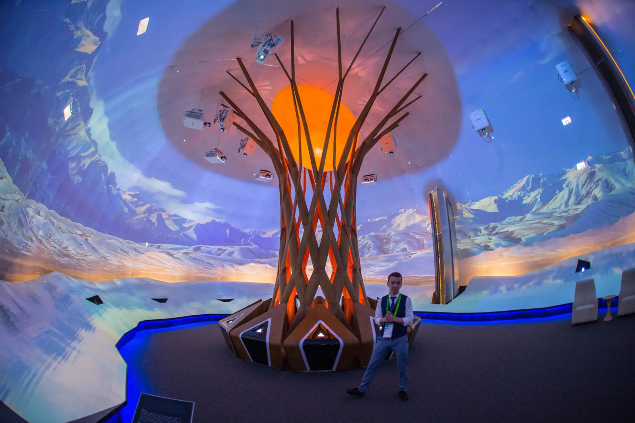 Interiér pavilónu Kazachstanu na svetovej výstave Expo 2017.