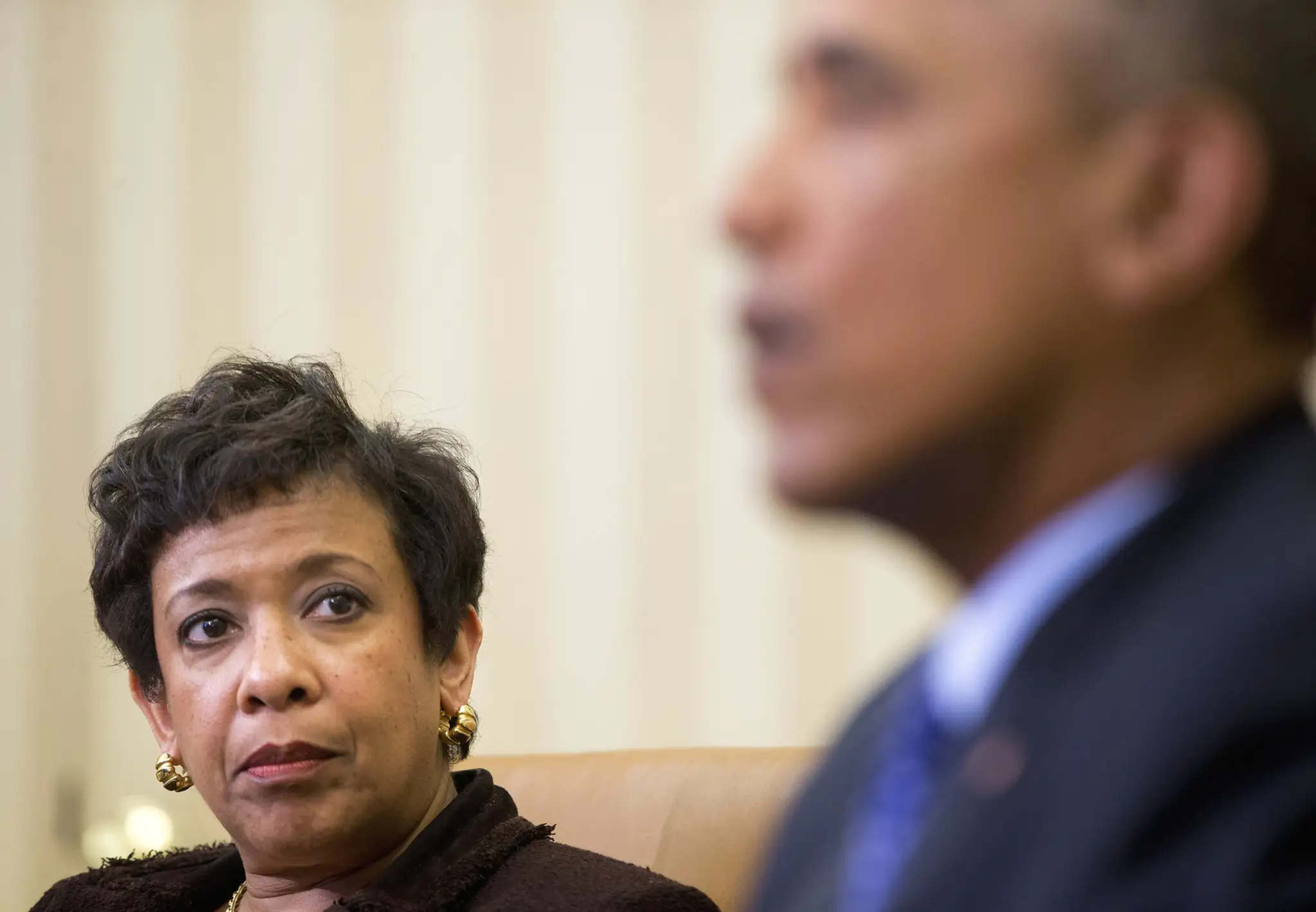 Americký prezident Barack Obama a ministerka spravodlivosti Loretta Lynchová.