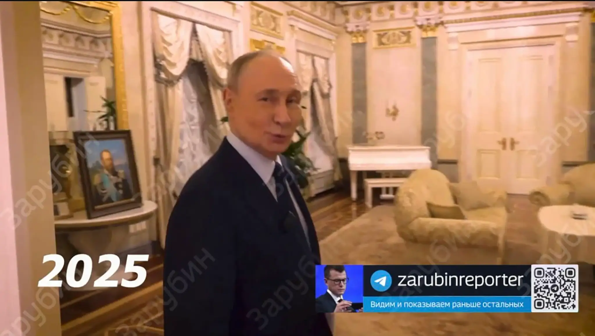 Putin ukázal reportérovi svoj pracovný byt.