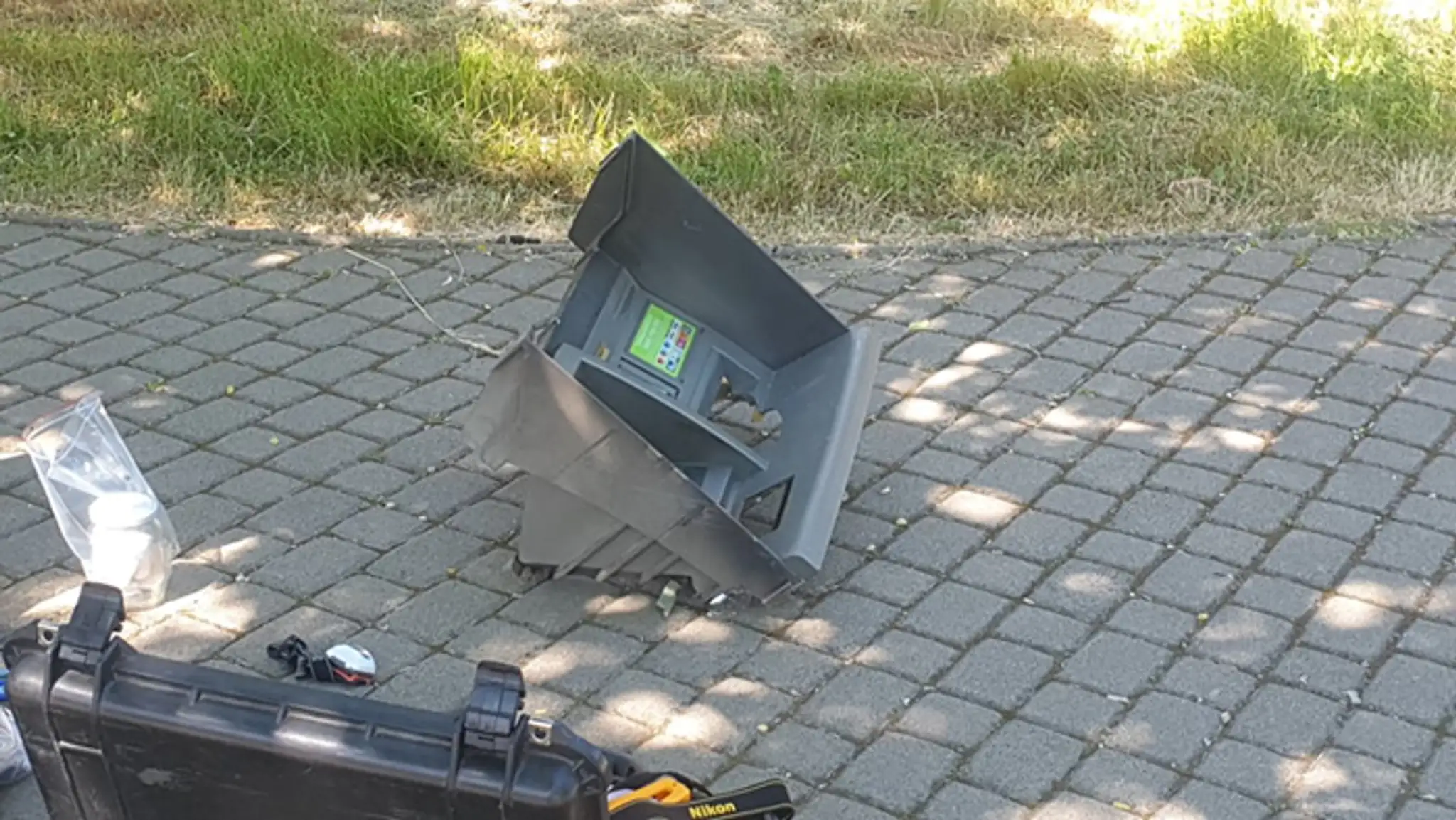 Vybuchnutý bankomat v Turni nad Bodvou.