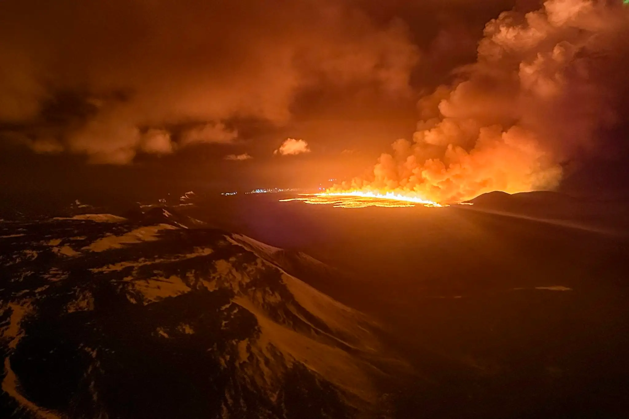 Erupcia na Islande.