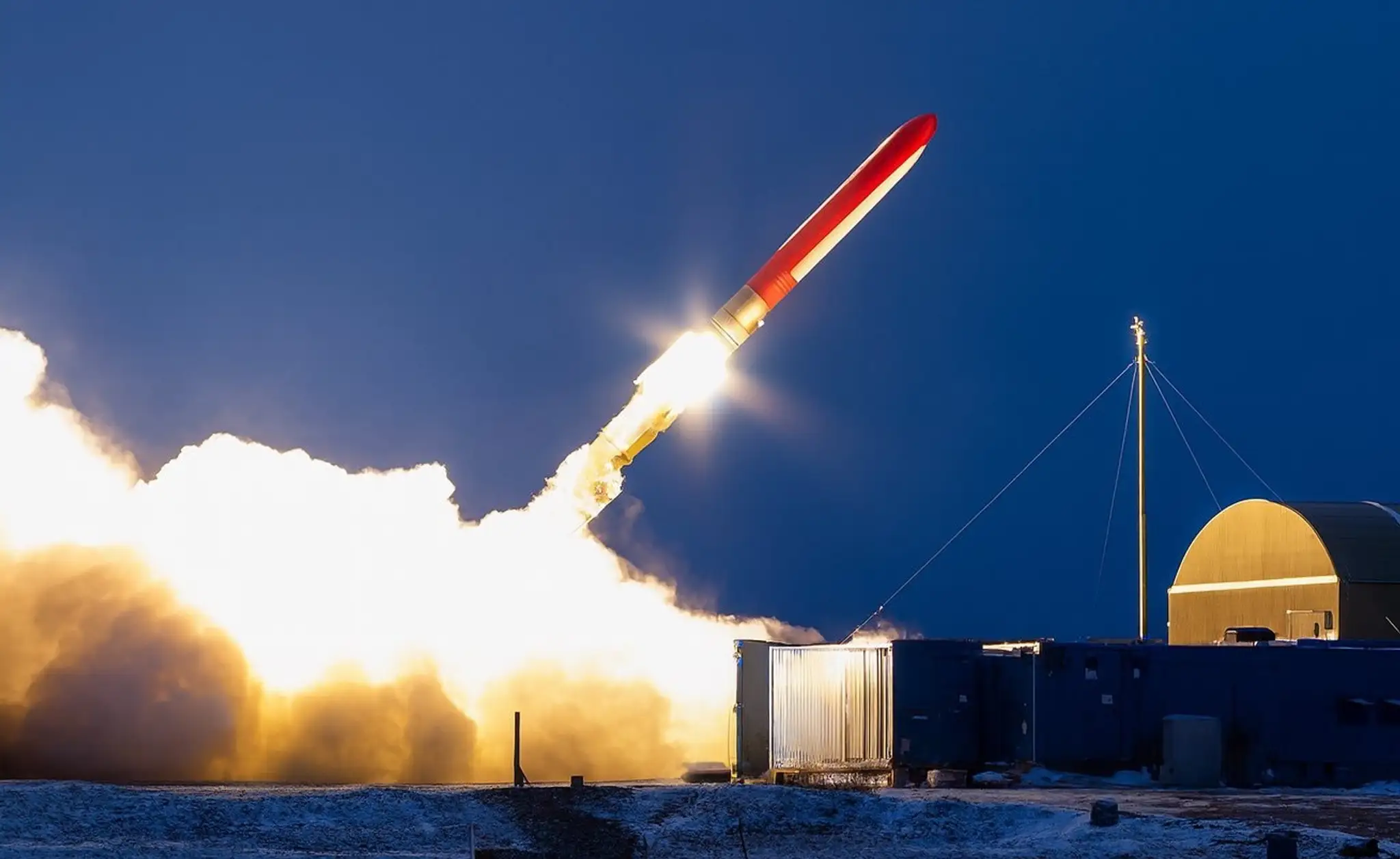 Test rakety Burevestnik.