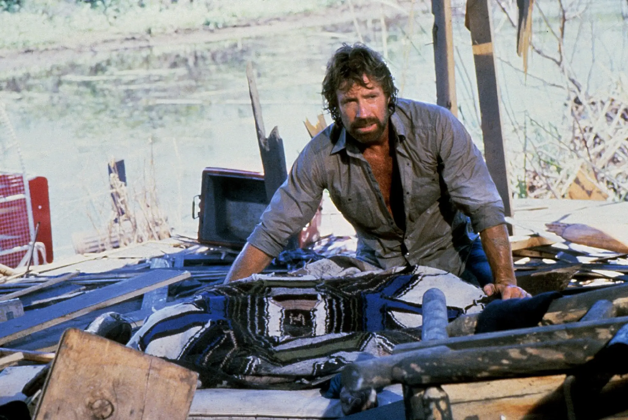 Chuck Norris vo filme Invázia do USA (1985).