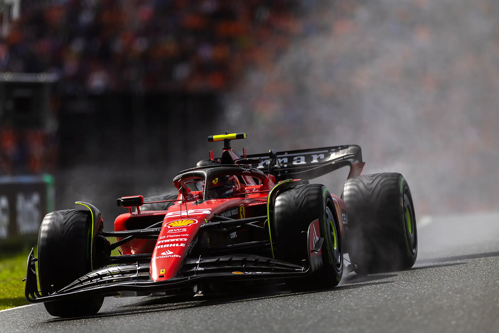 Carlos Sainz počas sobotňajšej kvalifikácie na VC Holandska.