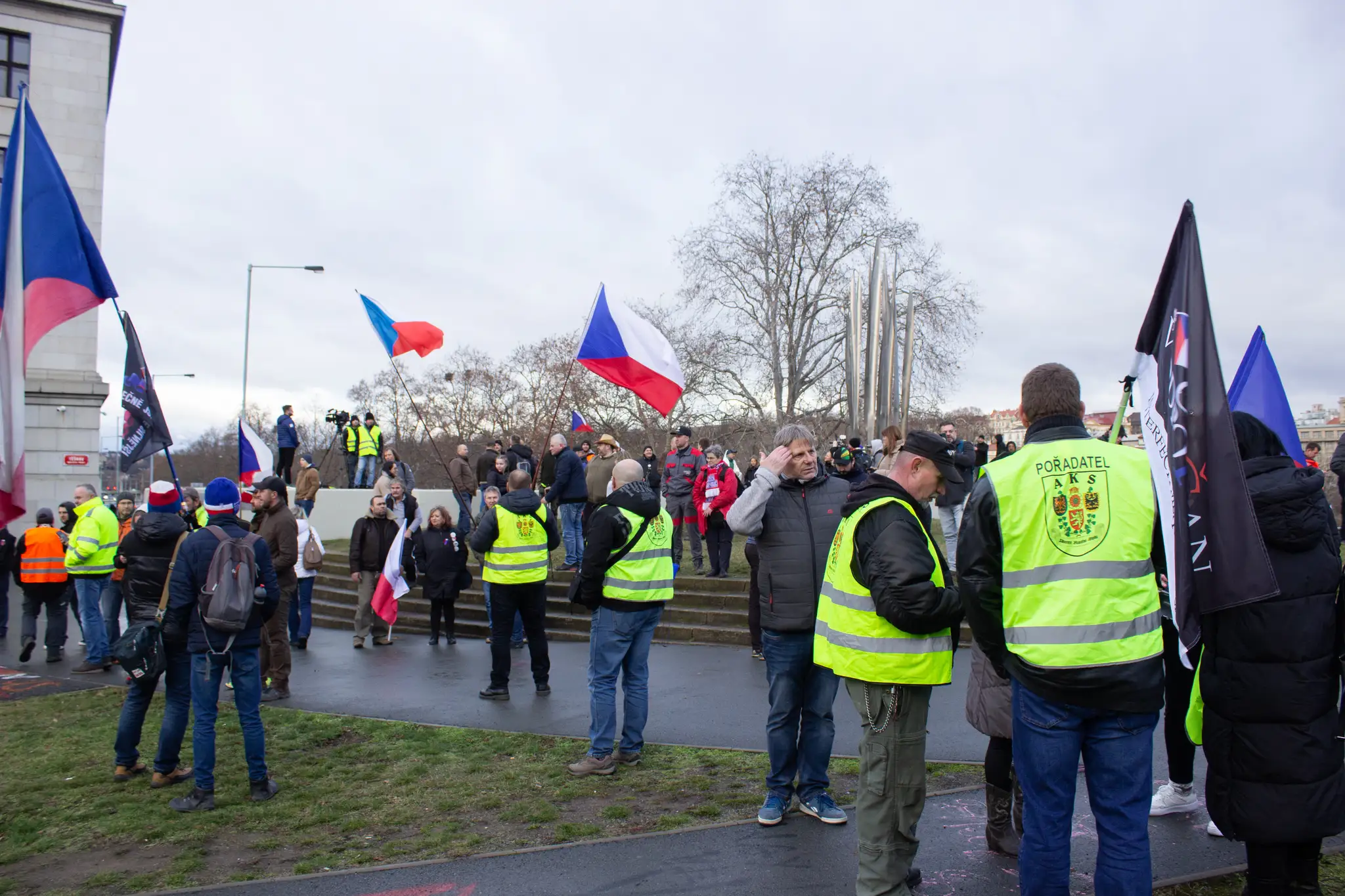 Protest farmárov v Prahe