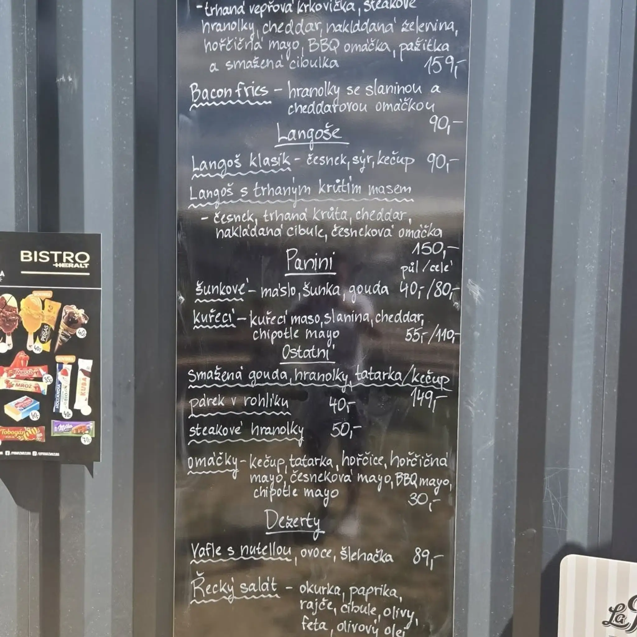 Menu na kúpalisku
