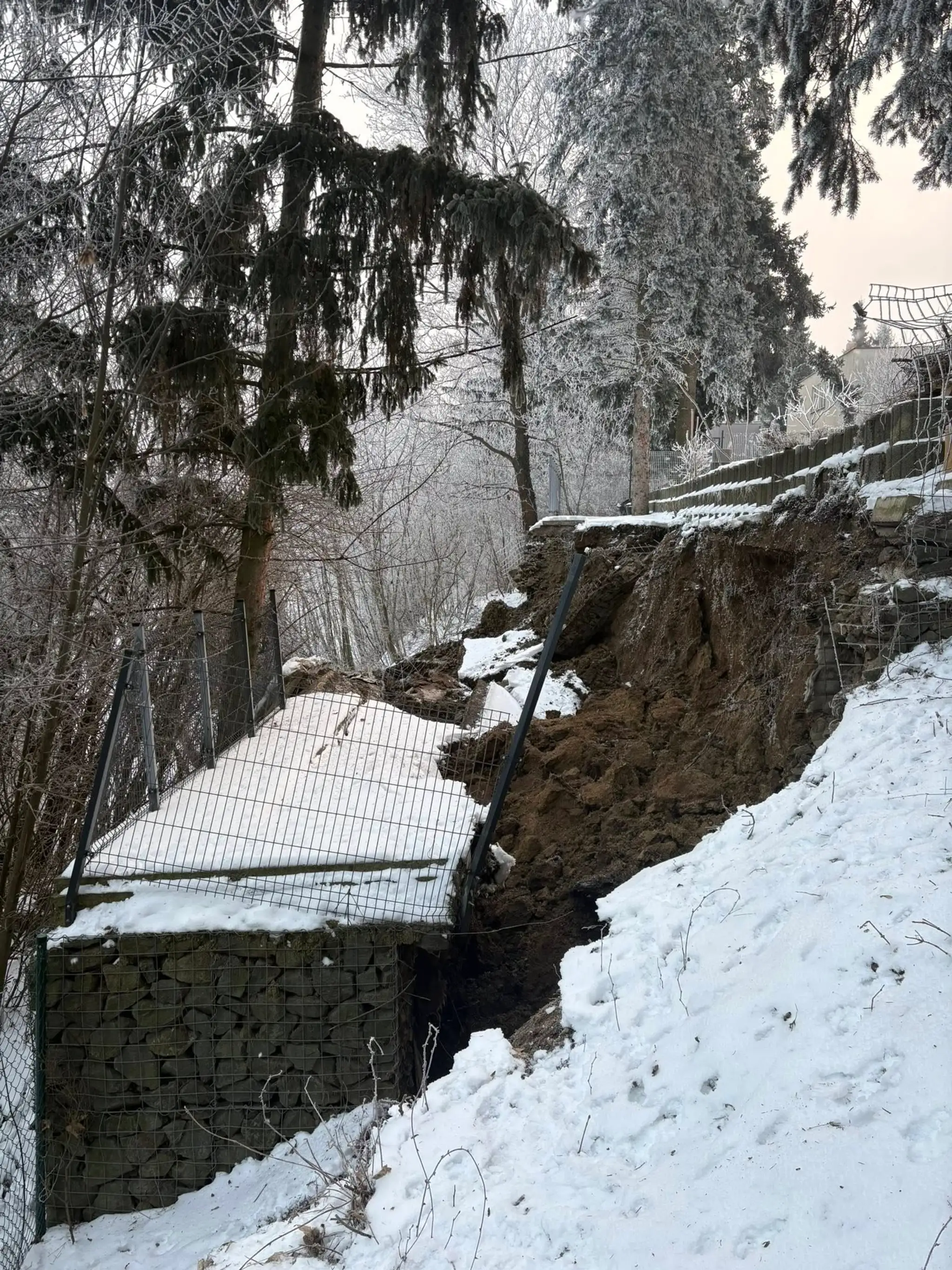 Zosuv svahu v Prešove.