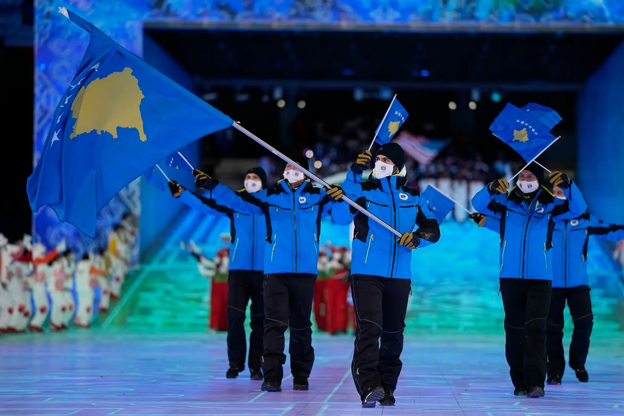 Výprava Kosova na otváracom ceremoniáli ZOH 2022.