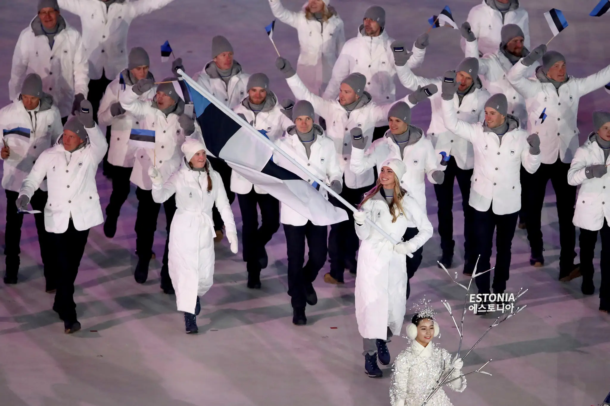 Rumunskí olympionici na otváracom ceremoniáli ZOH 2018.