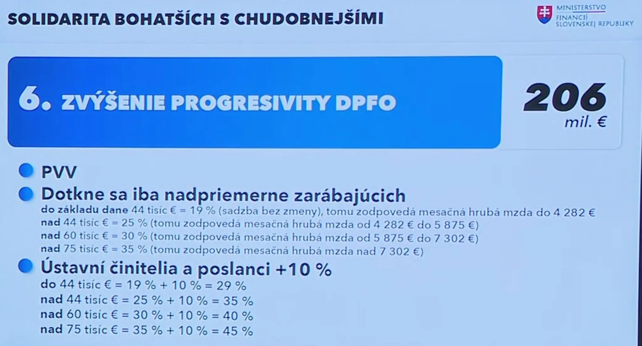 Zvýšenie progresivity DPFO