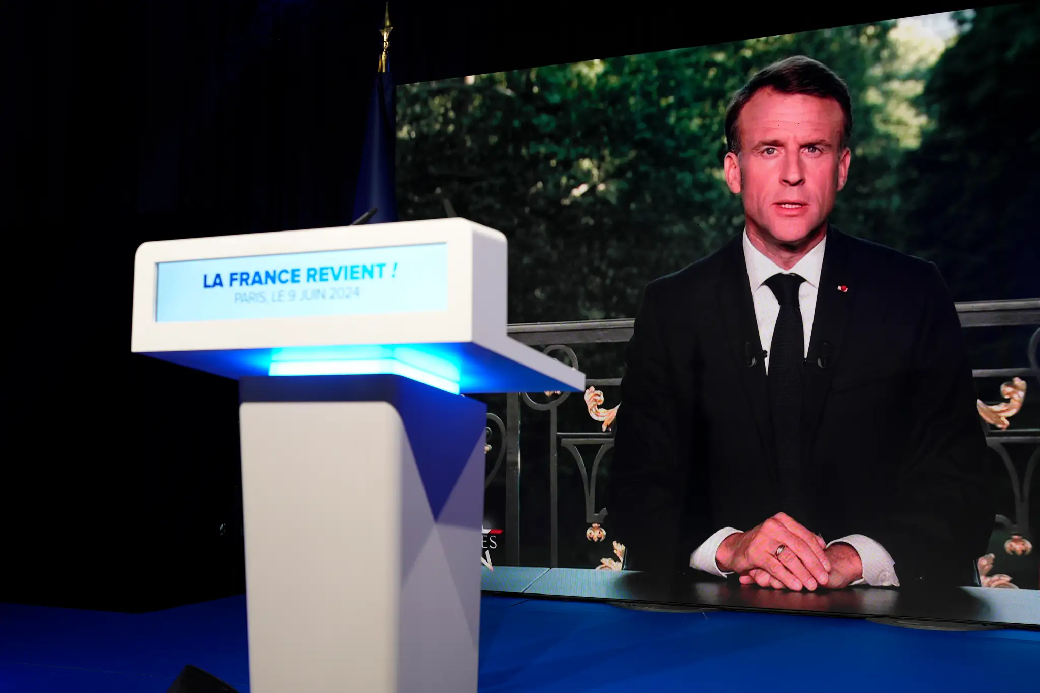 Na snímke francúzsky prezident Emmanuel Macron.