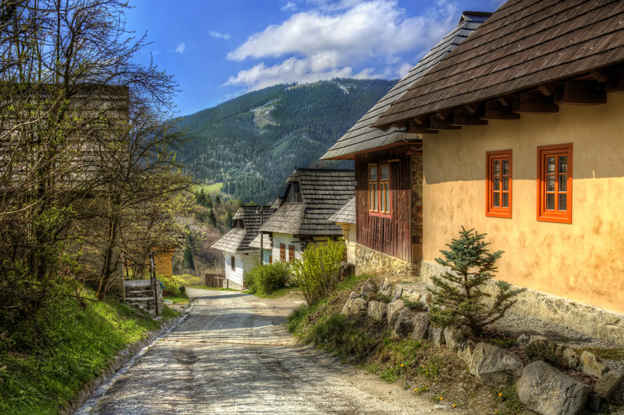 Vlkolínec, Slovensko.