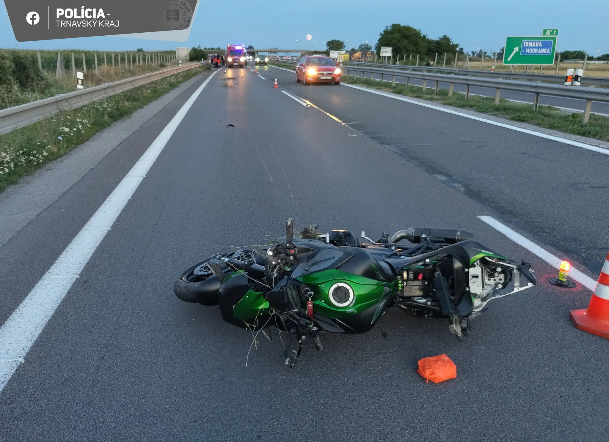 Nešťastný pád mladého motorkára