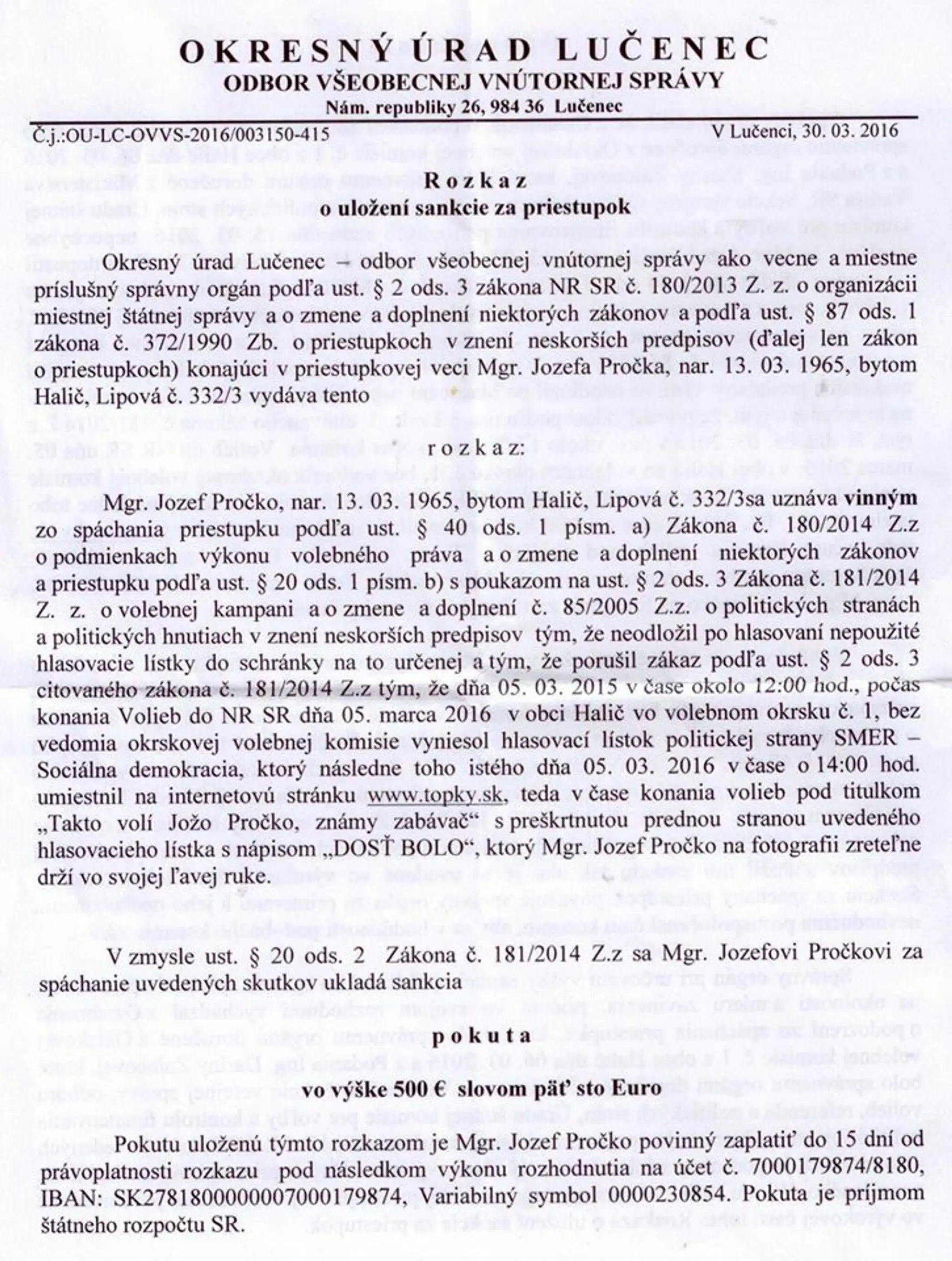 Rozsudok 1. časť