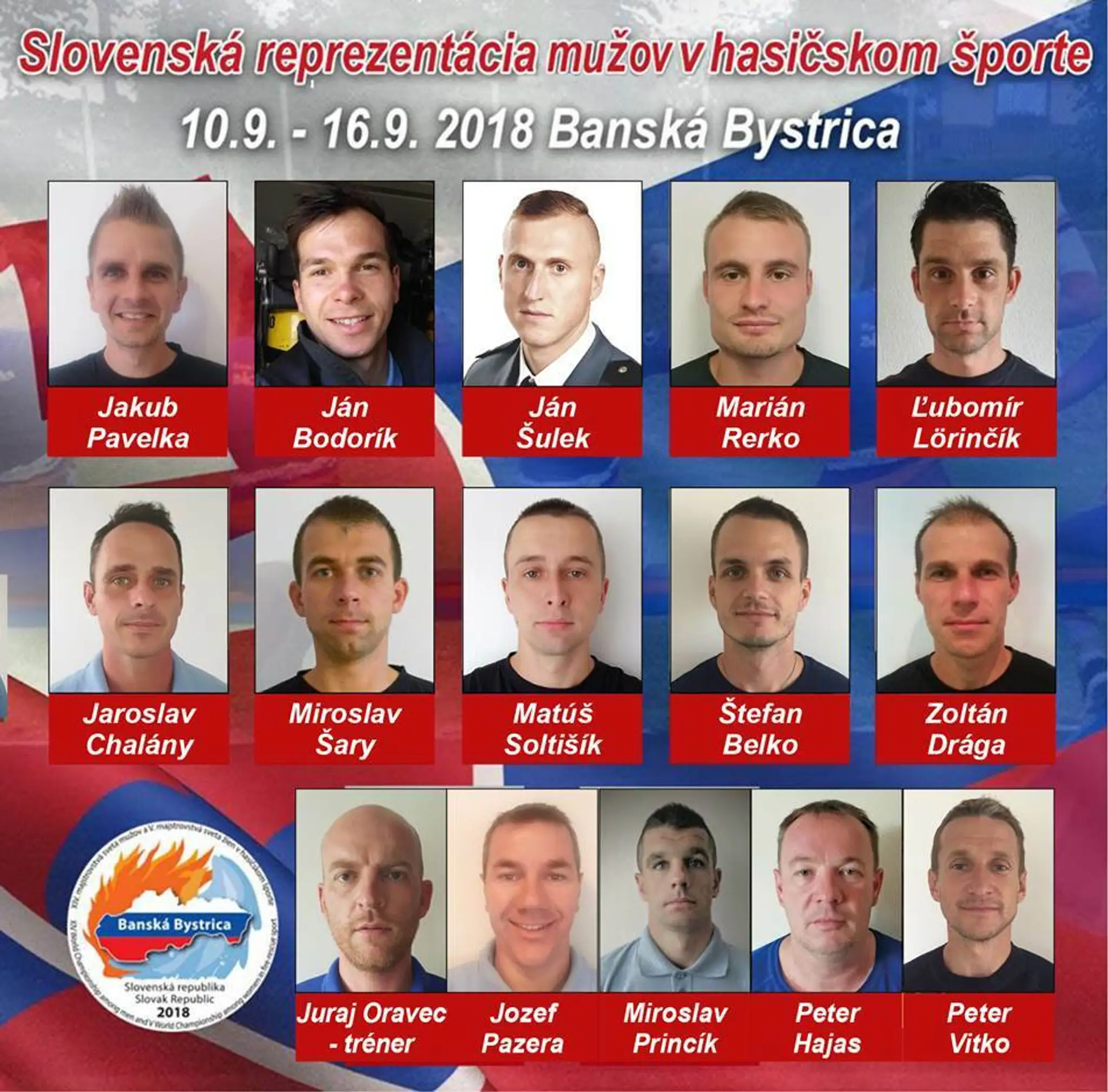 Slovenská reprezentácia mužov v hasičskom športe.