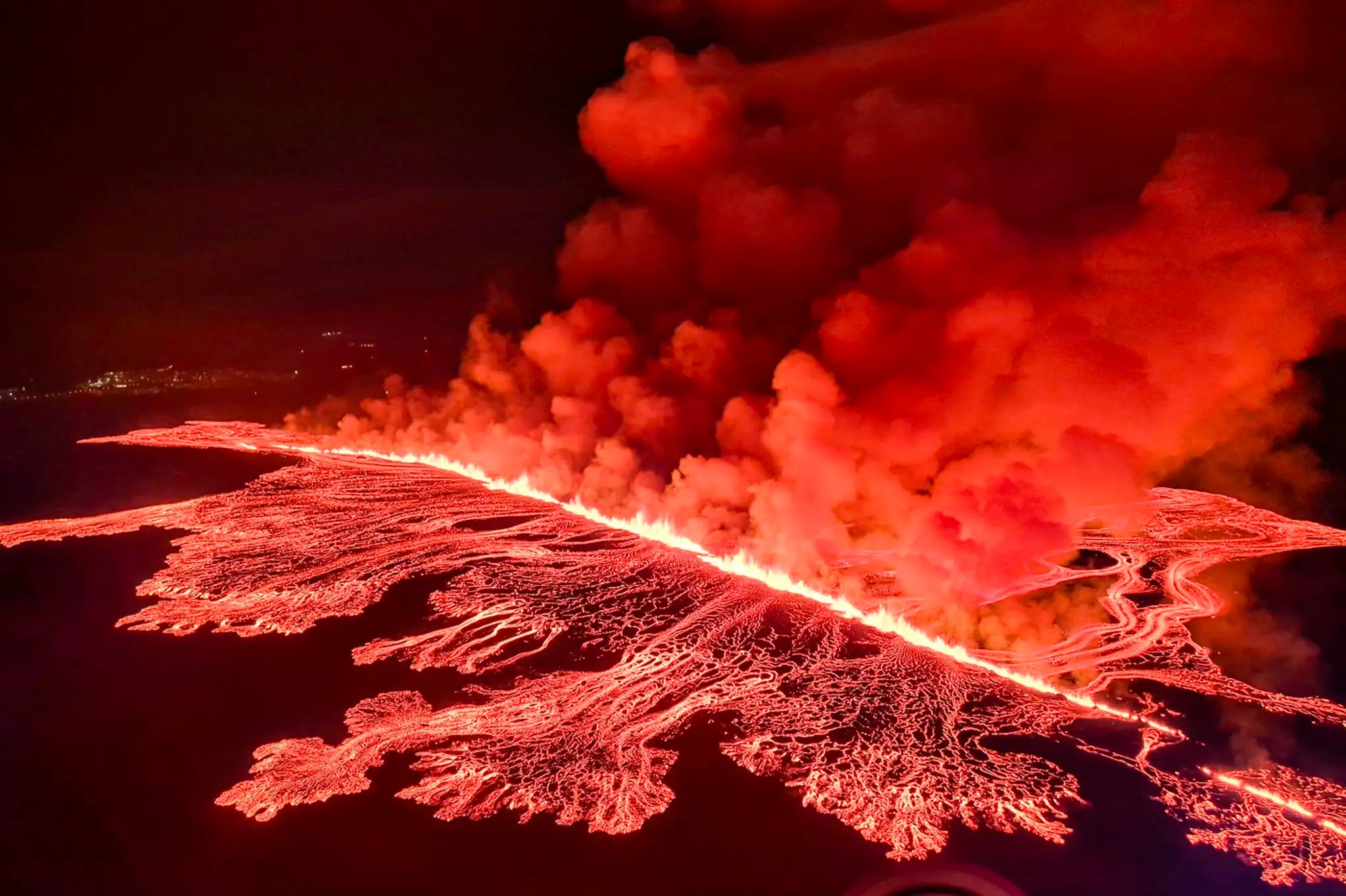 Erupcia na Islande.