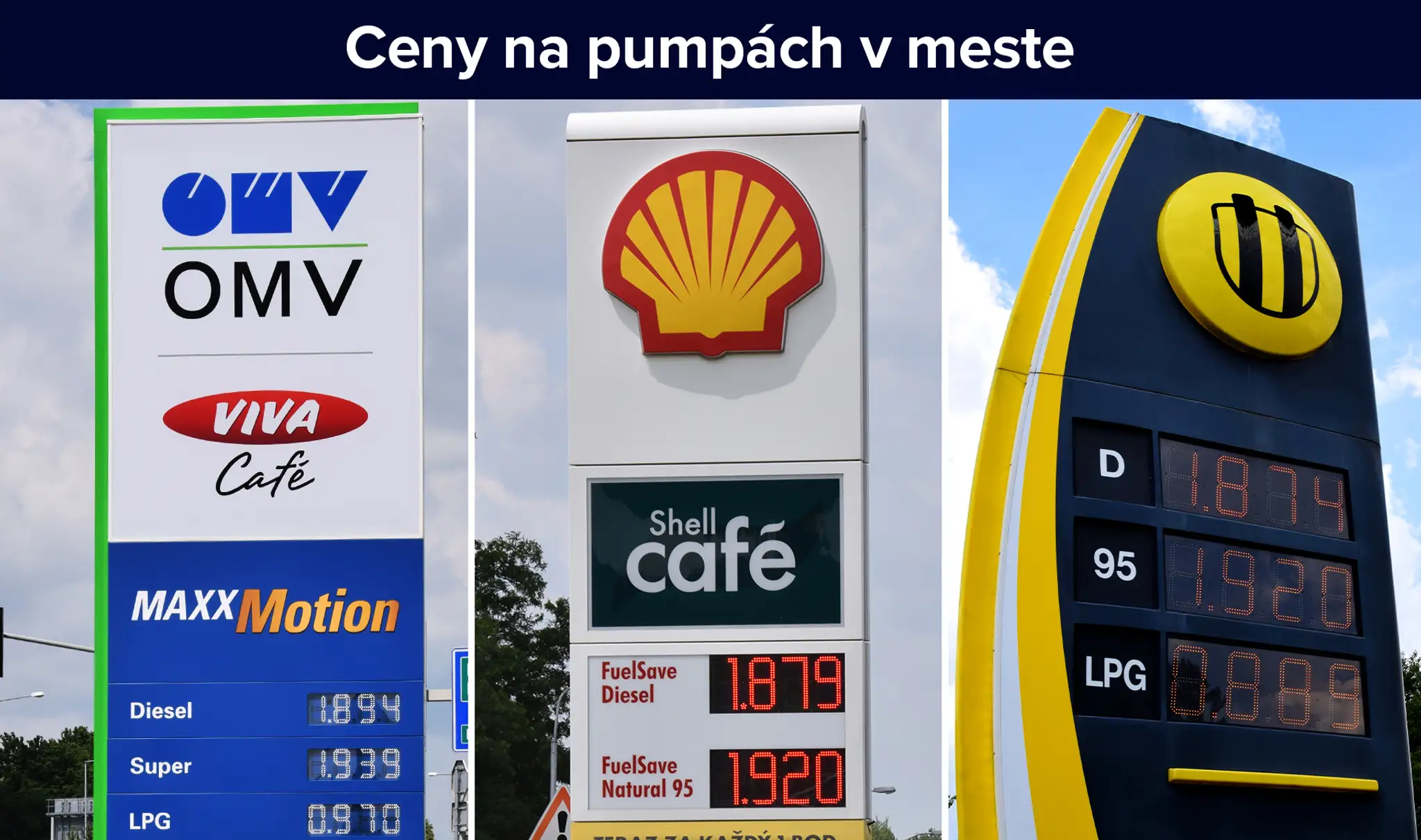 Ceny benzínu a nafty (17.6.2022)