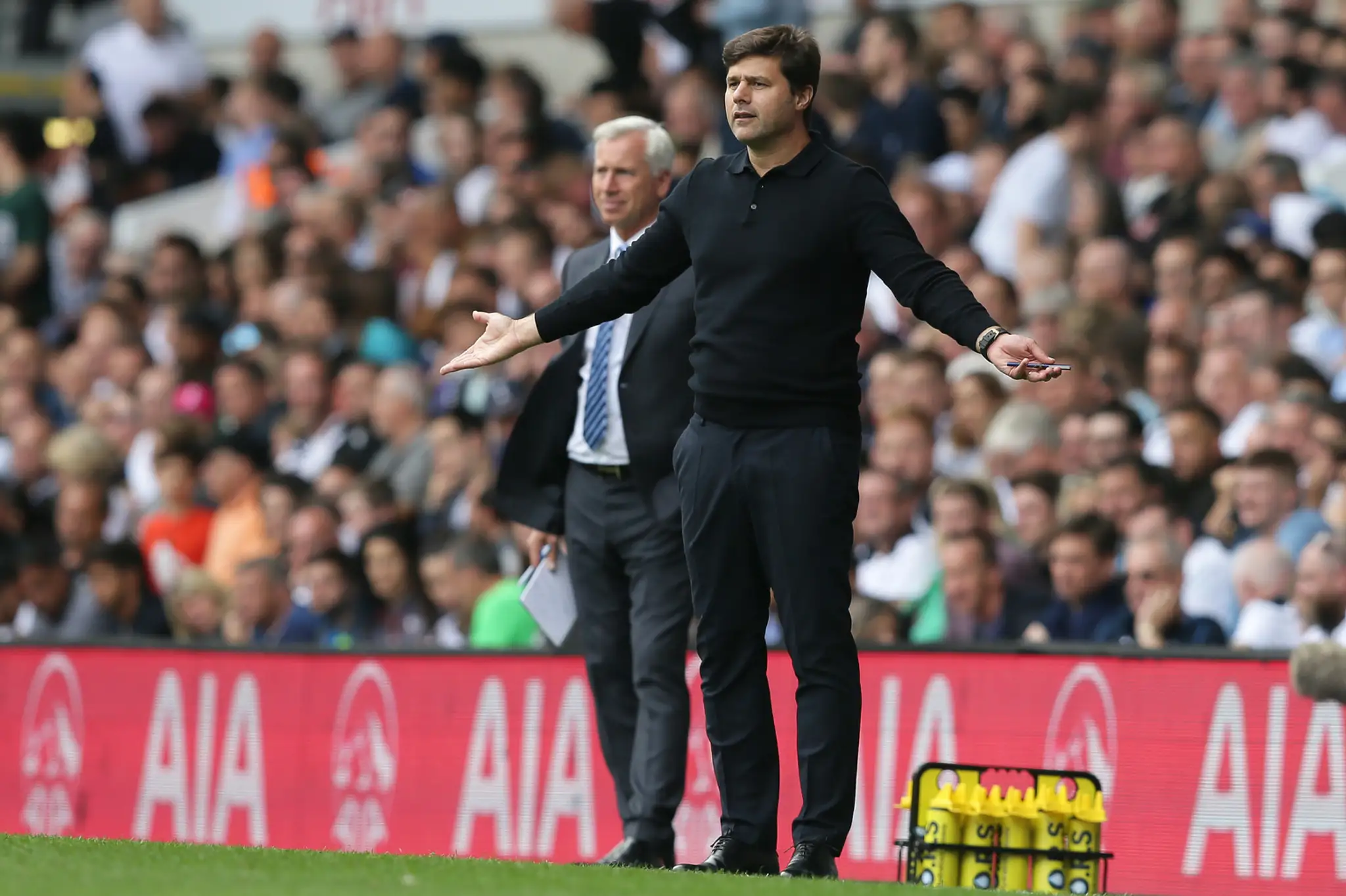 Mauricio Pochettino (v popredí) na archívnej snímke.