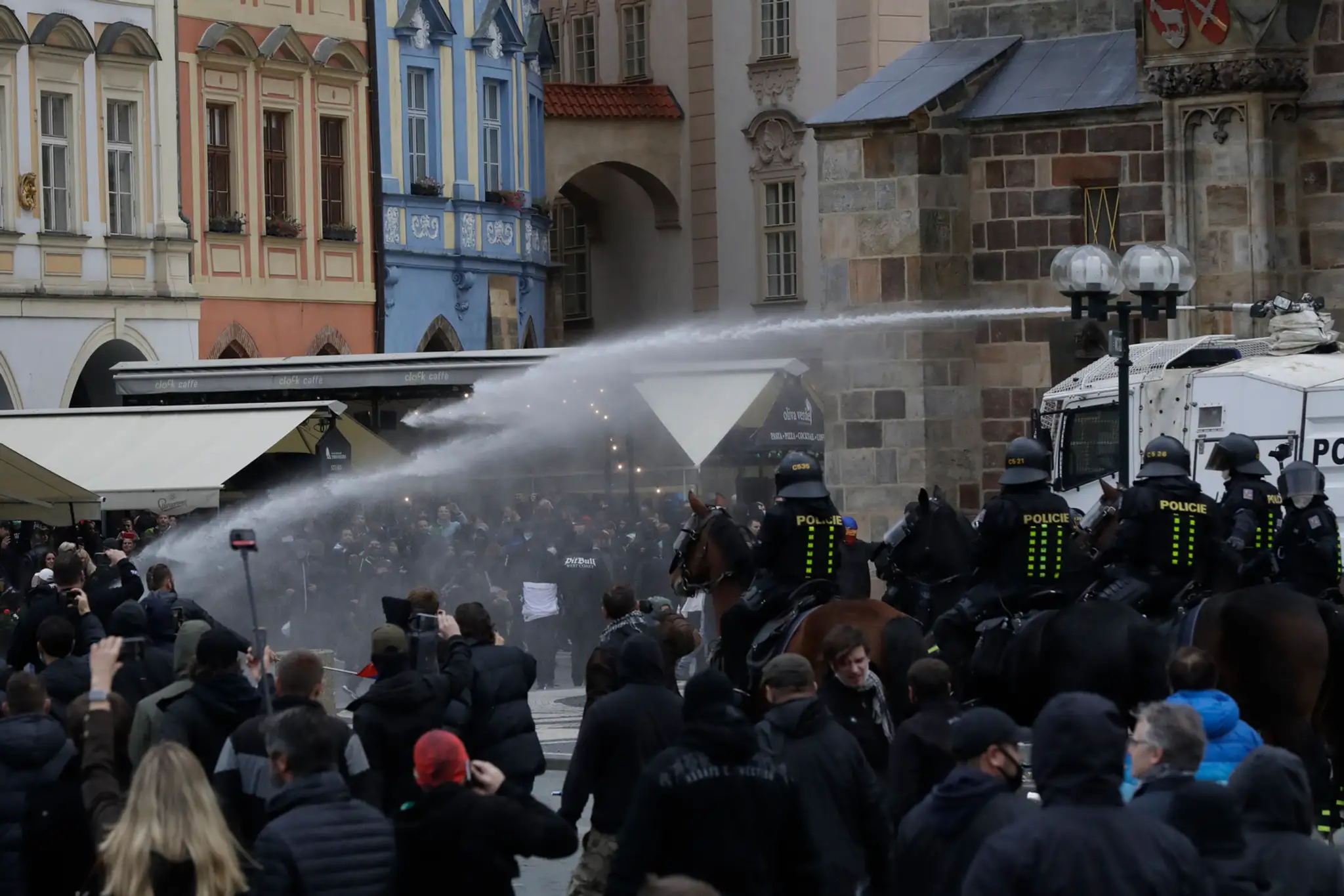 Protest v Prahe.