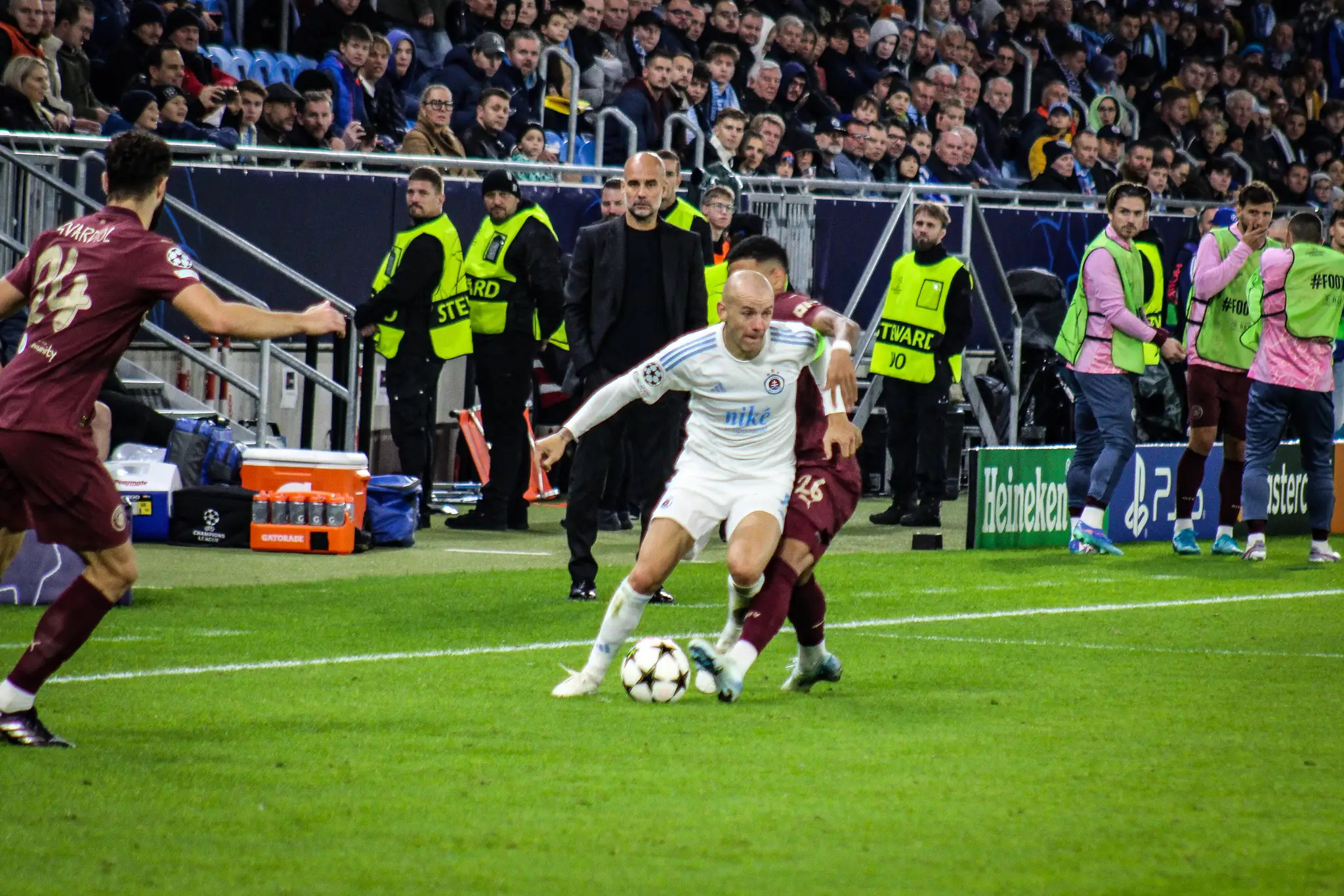 Vladimír Weiss ml. v zápase proti Manchestru City