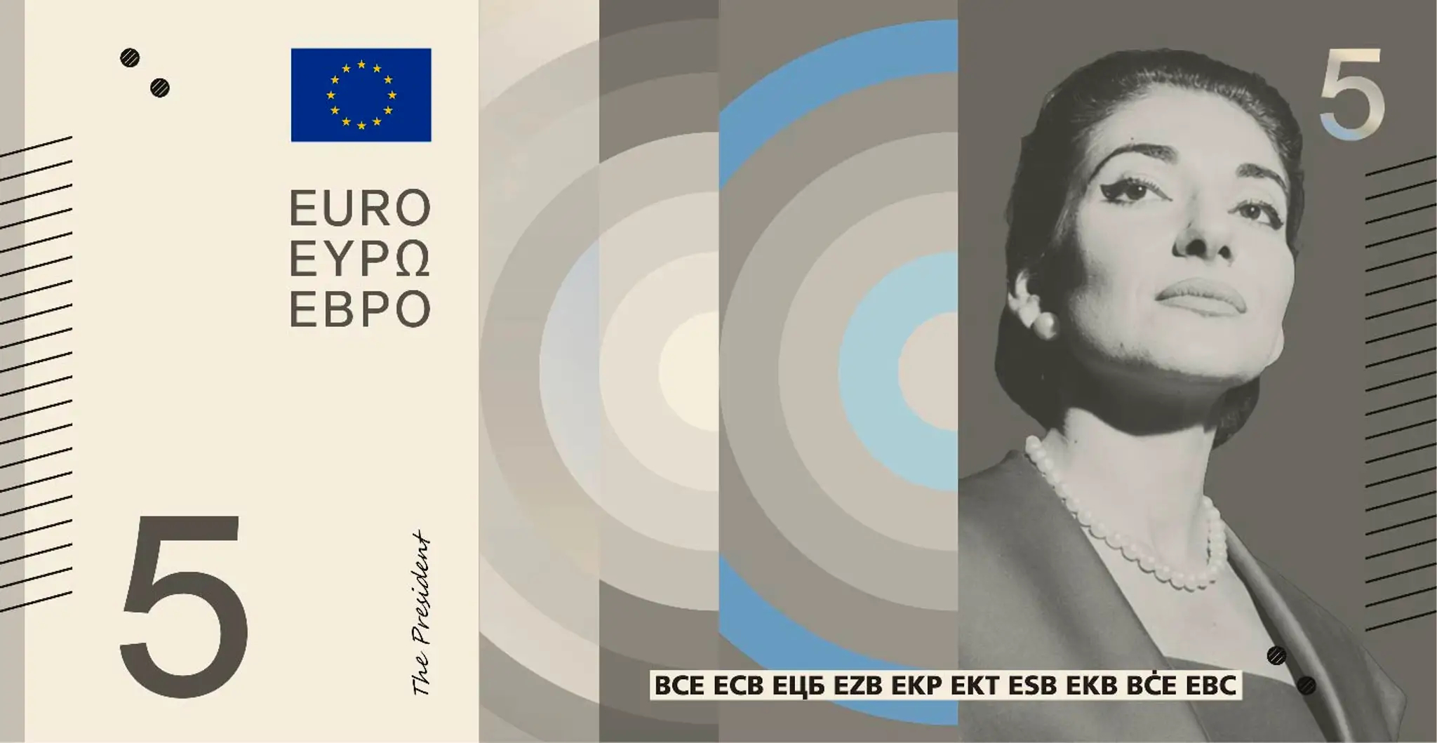 Eurobankovky Návrh C