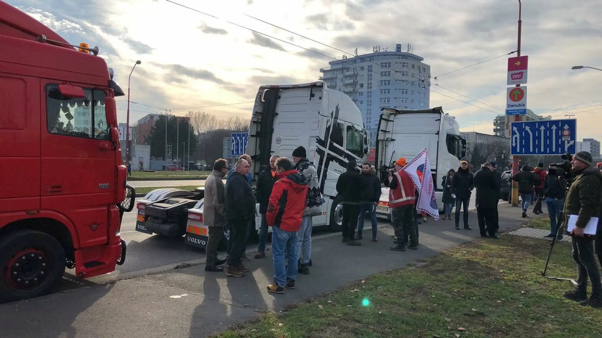 Štrajk kamionistov.