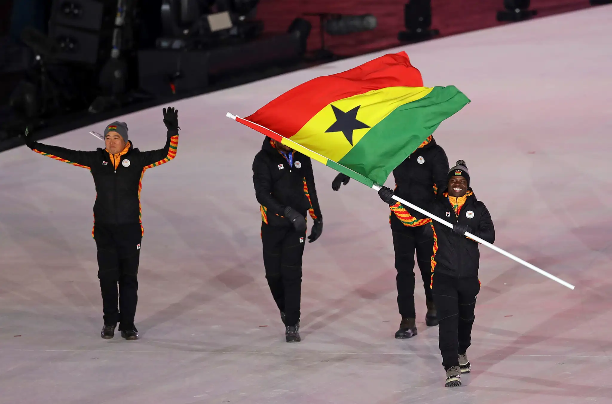 Dánska výprava na otváracom ceremoniáli ZOH 2018.