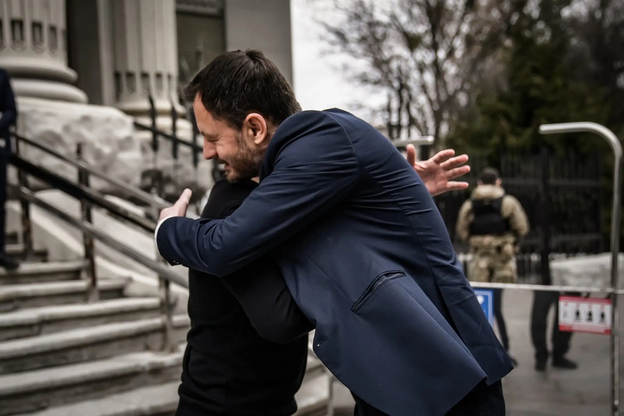 Ukrajinský prezident Volodymyr Zelenskyj a dočasne poverený premiér Eduard Heger.
