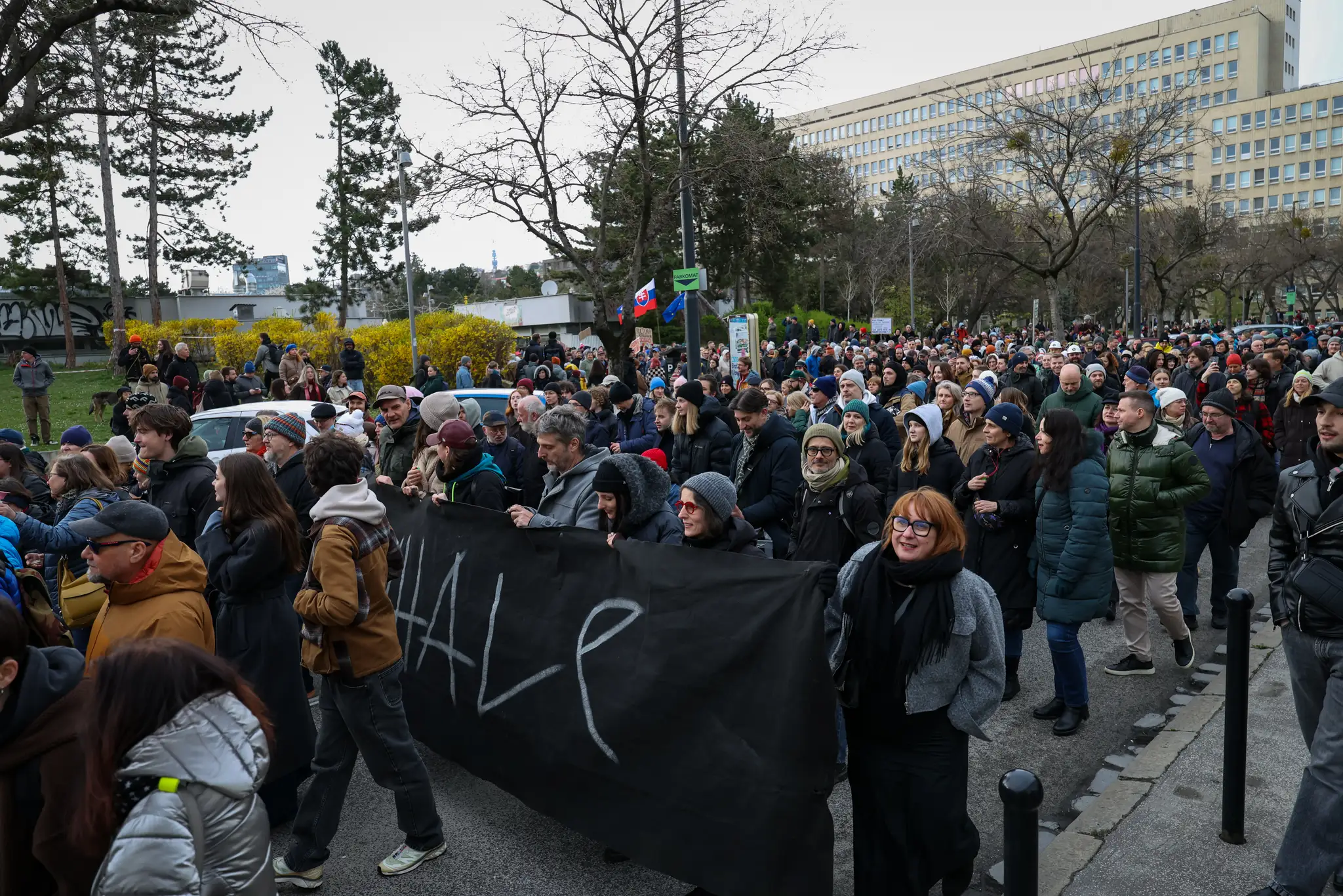 Protestný pochod kultúrnej obce.