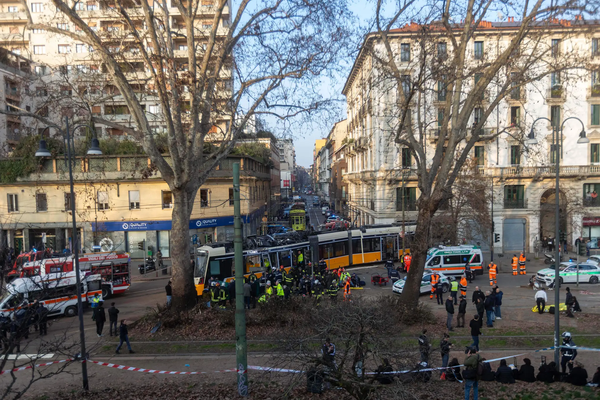 Vykoľajenie električky v Miláne