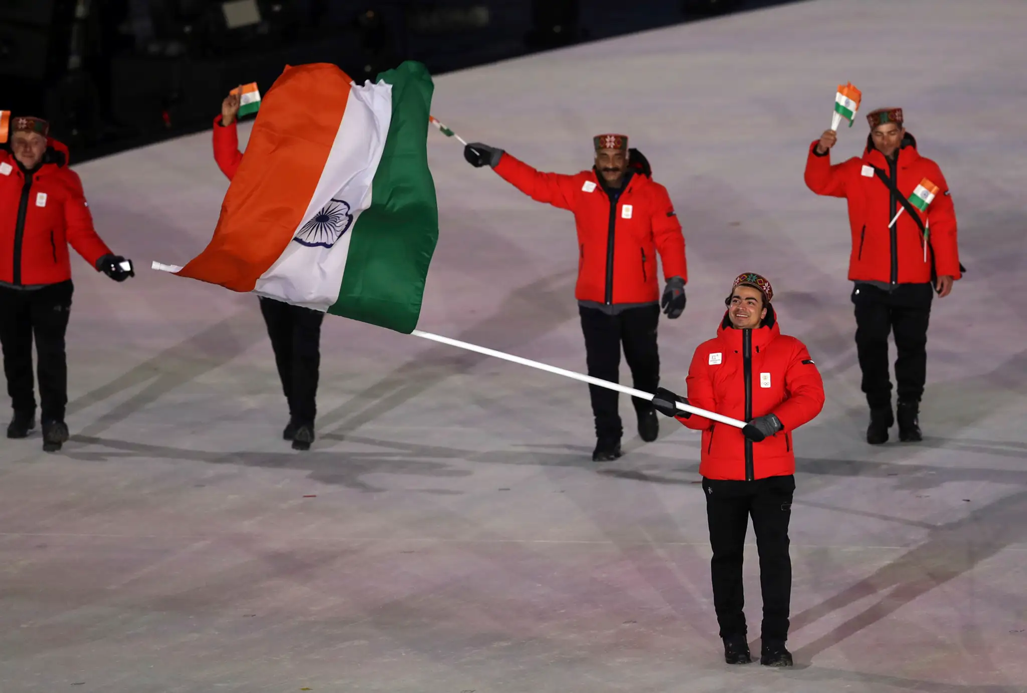 Tanečníci vystupujúci počas otváracieho ceremoniálu.